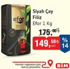 EFOR SİYAH ÇAY FİLİZ 1 KG